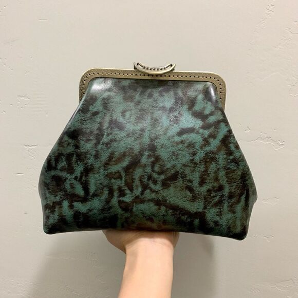 Vintage Handmade Genuine Premium Leather Push Lock Clutch/Shoulder Bag/Crossbody - Picture 4 of 16